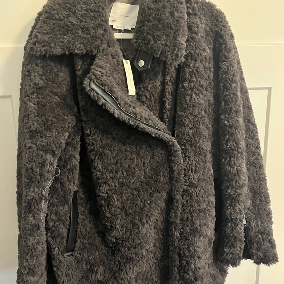 Anthropologie Faux Fur long moto jacket NWT - Picture 3 of 9